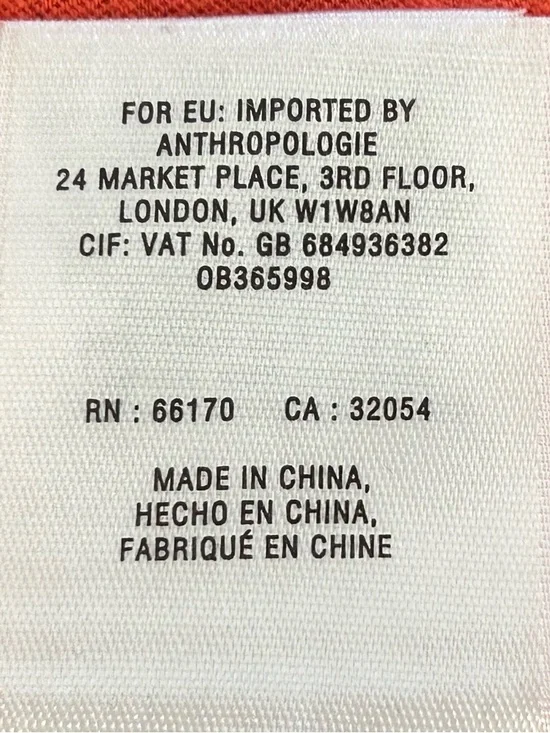 Anthropologie Deletta Orange Ruched Cap Sleeve T Shirt Small - Picture 4 of 5